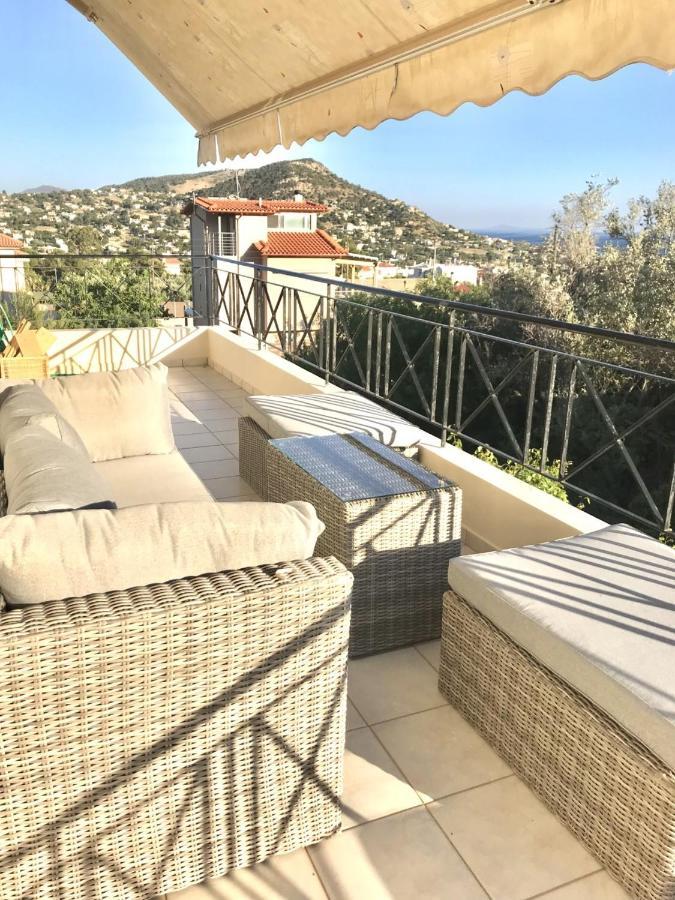 Beautiful Maisonette With A View To The Mountains And The Sea Agia Marina (Attica) Exterior foto